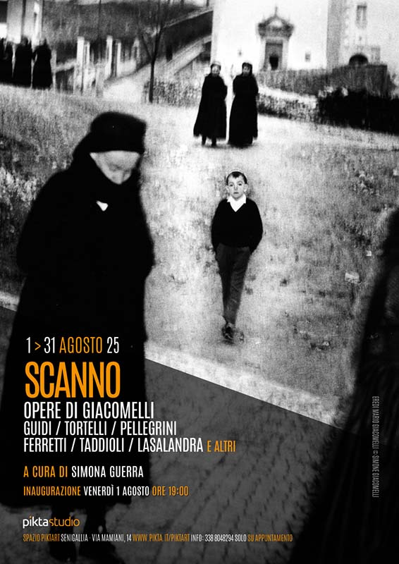 Locandina della mostra Scanno, Pikart Studio di Senigallia